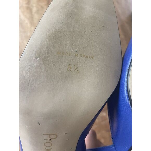 ProXy Vintage LEATHER INSIDE AND OUT Women’s Blue  Heels Pumps 8.5 - Picture 8 of 11